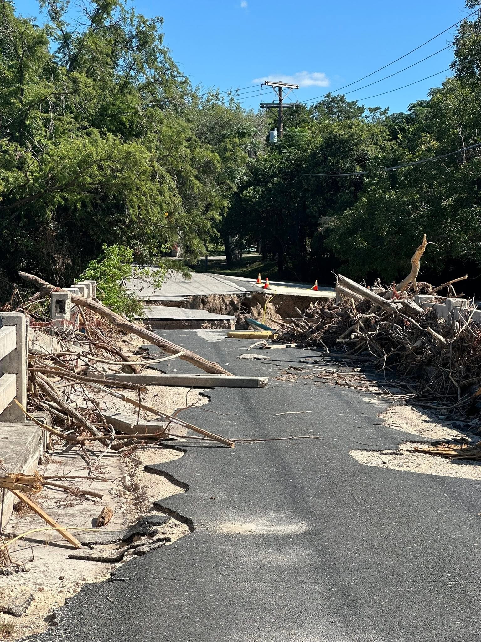 Arcadia Loop Bridge over Goat Creek - Photo shared by Kerrville Mayor Joe Herring on his personal Facebook profile used as the only public outlet for City of Kerrville press releases