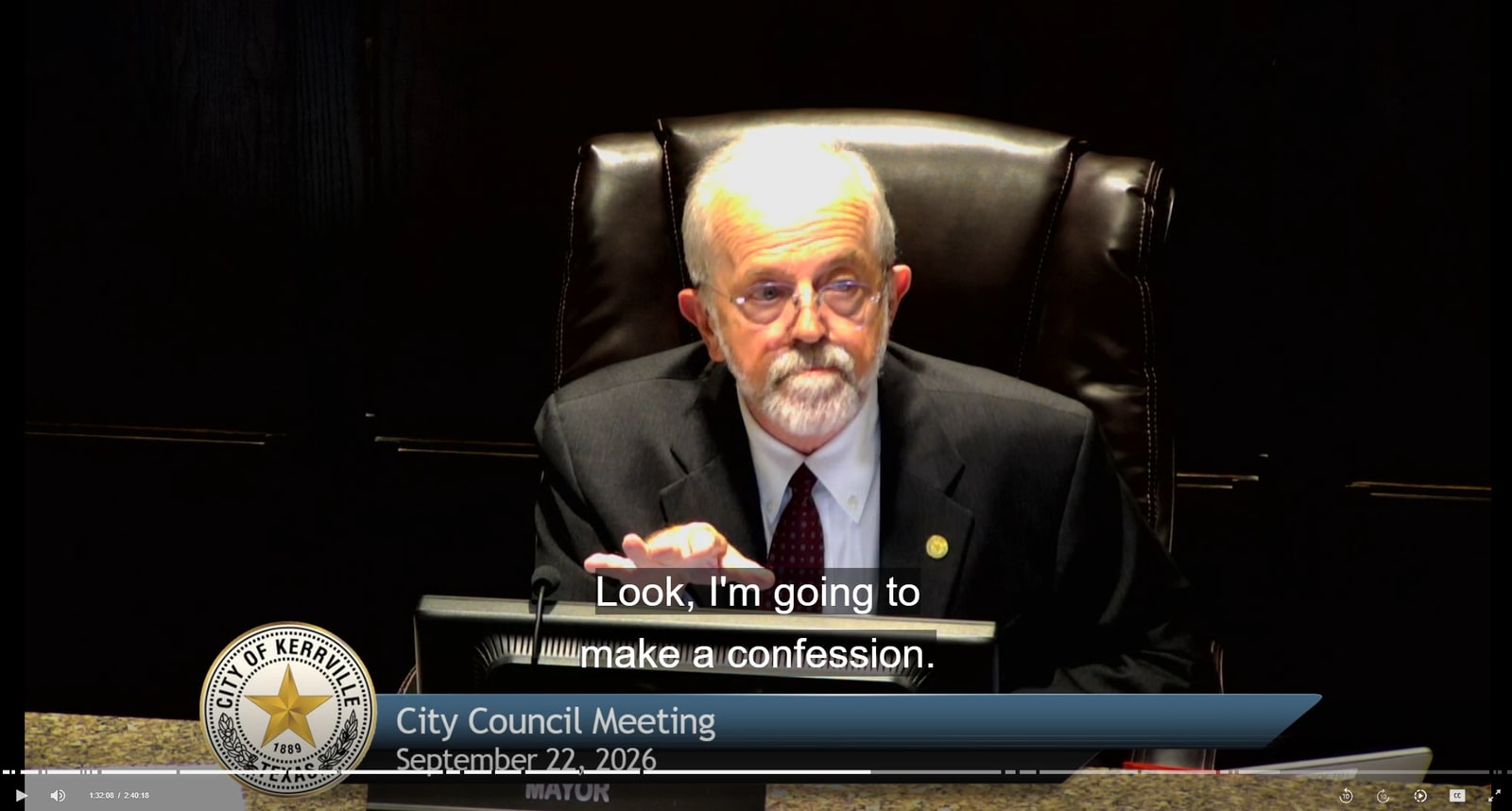 City of Kerrville - Mayor Herring confesses to not speaking cat