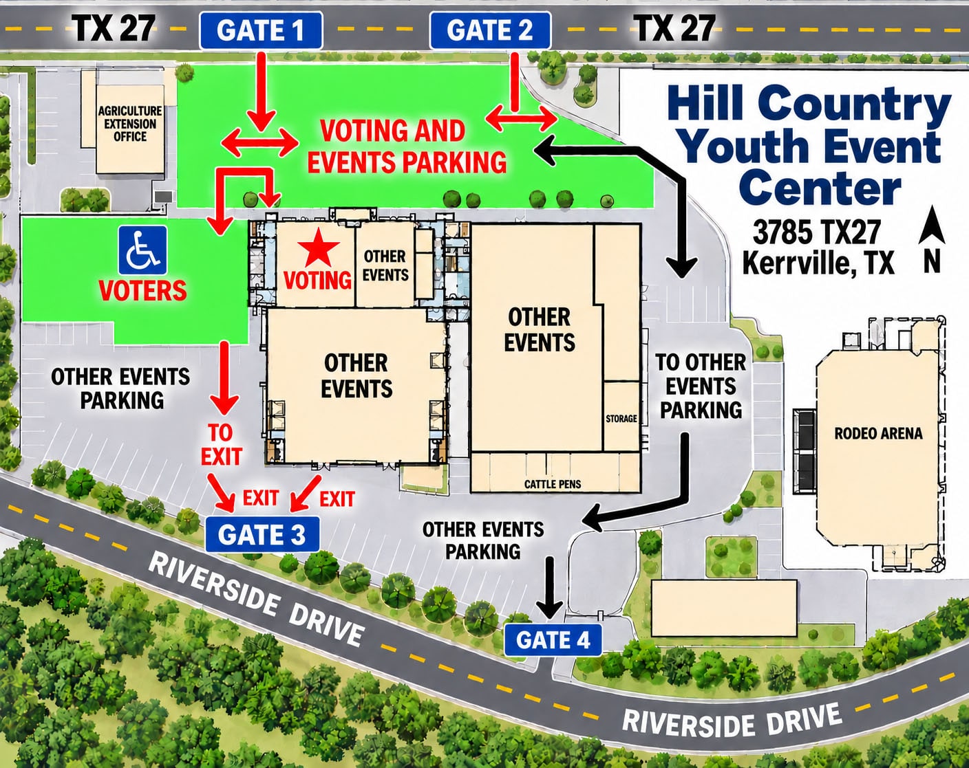 Voting Early at the Youth Event Center? Use Gate 1 or 2 — Three Festivals Will Be Sharing the Lot